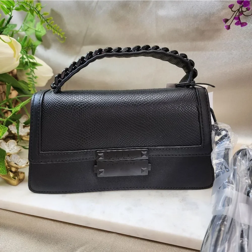 NWT Nicole Miller Black 2 Way Crossbody Bag